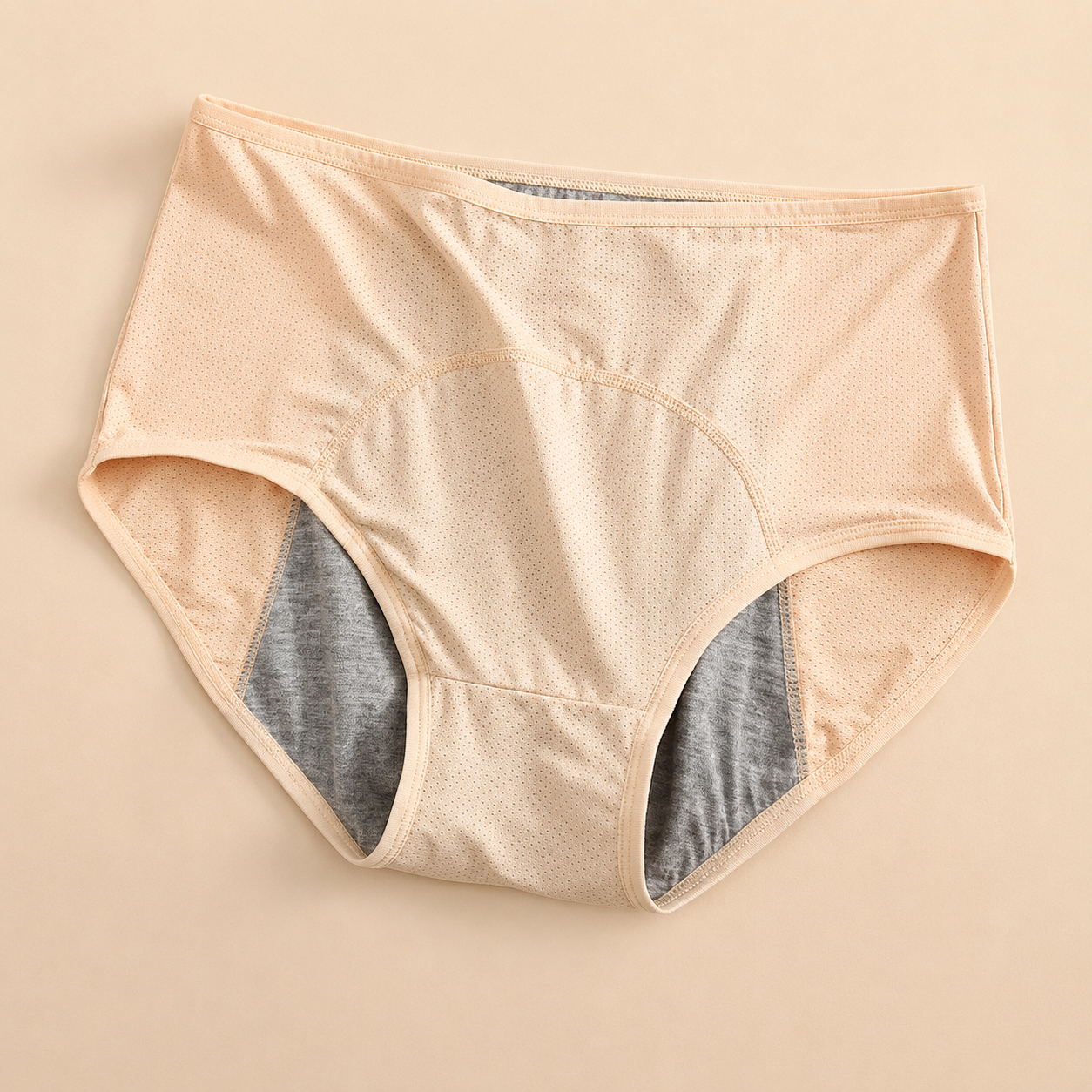 Nude leak-proof underwear for women, invisible under light clothing